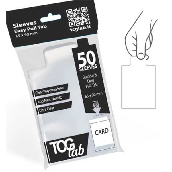 50 pochettes transparentes pour cartes Pokémon, Magic et Yu-Gi-Oh! - Ouverture facile par languette - Ultra transparentes