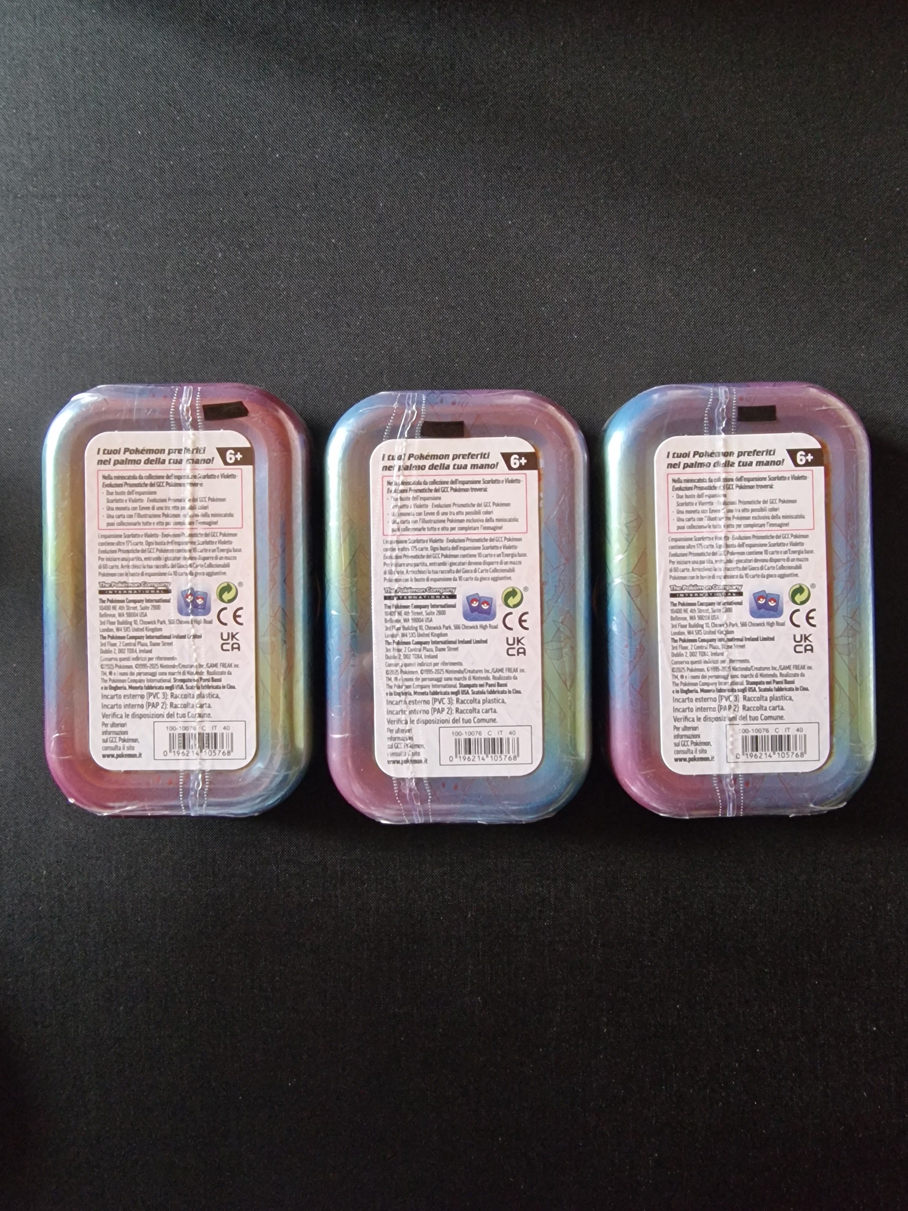 Evoluzioni Prismatiche - 3 mini tin - Umbreon, Jolteon, Vaporeon - ITA- Pokémon
