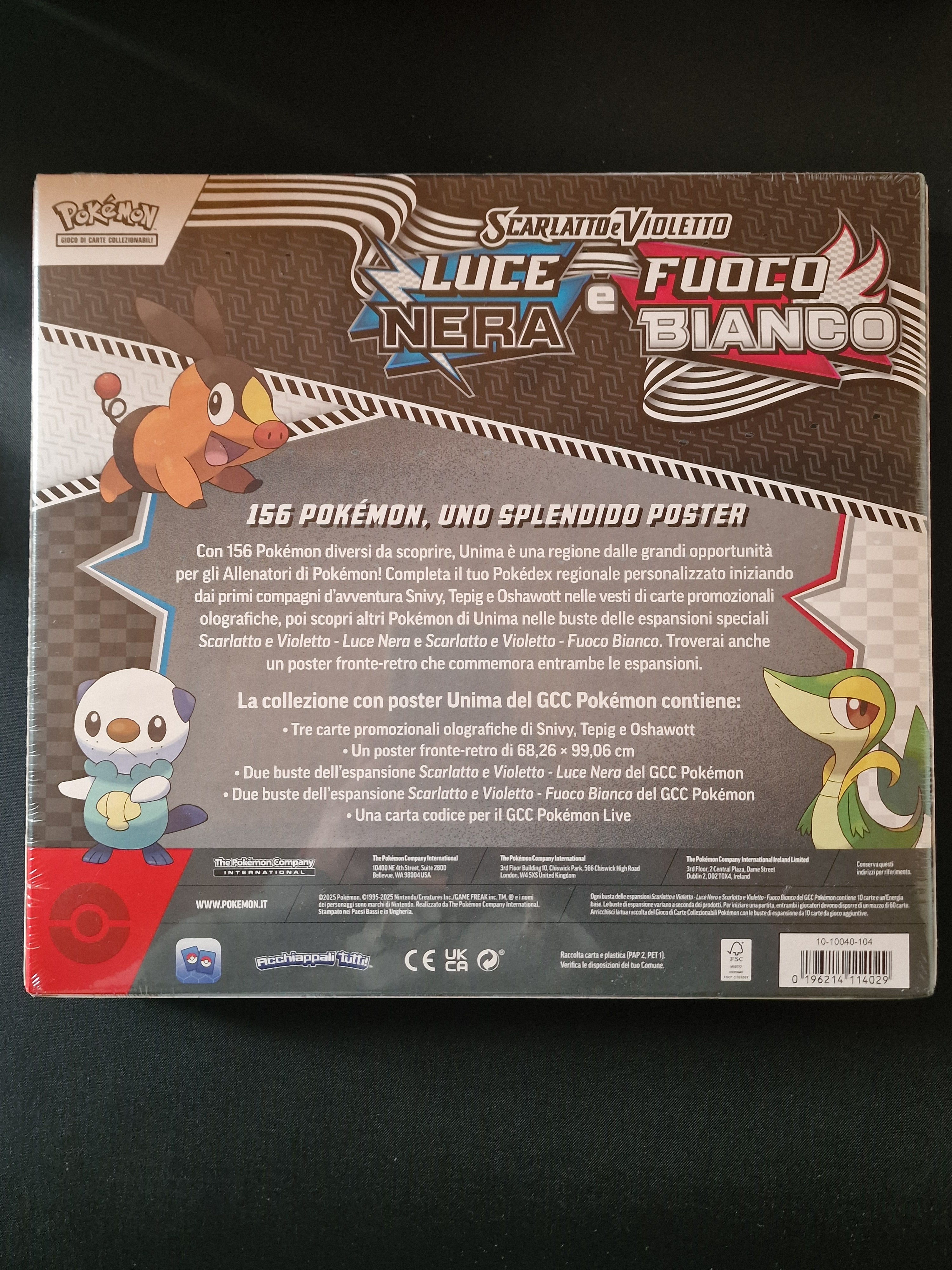 Collezione con poster - Luce nera e Fuoco bianco - Pokémon Scarlatto e Violetto