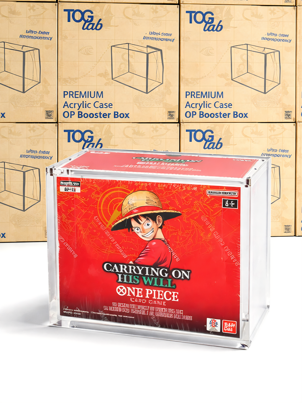 Premium Magnetische Plexiglas-Box für Booster Box One Piece OP-04+ | Ultra Clear UV 99,5%
