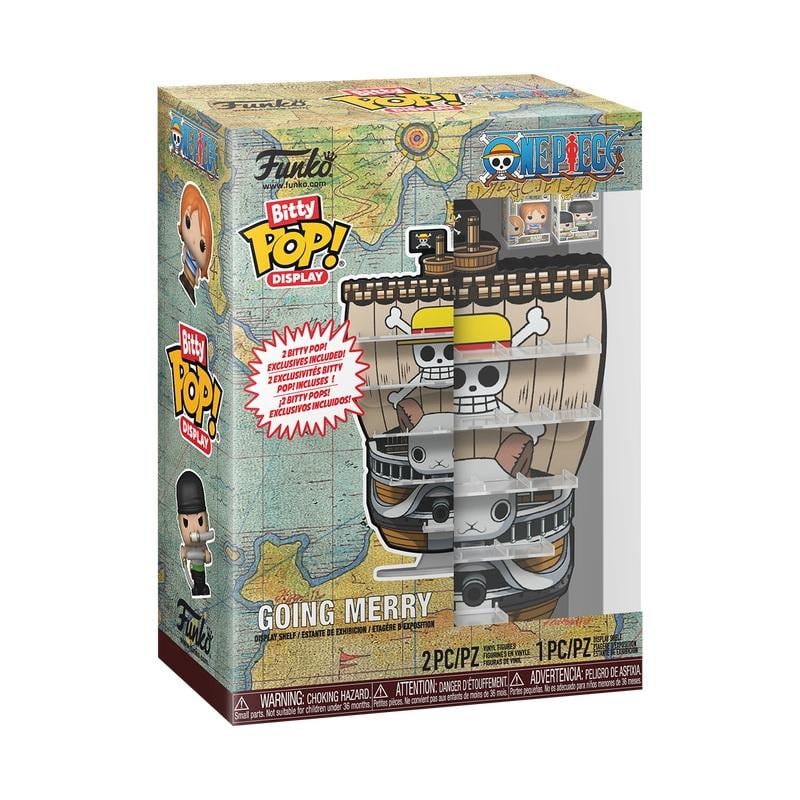 ARRIVO PREVISTO 15/07/2026 - Funko Bitty Pop! Display – One Piece – Vogue Merry / Going Merry con 2 micro-figures