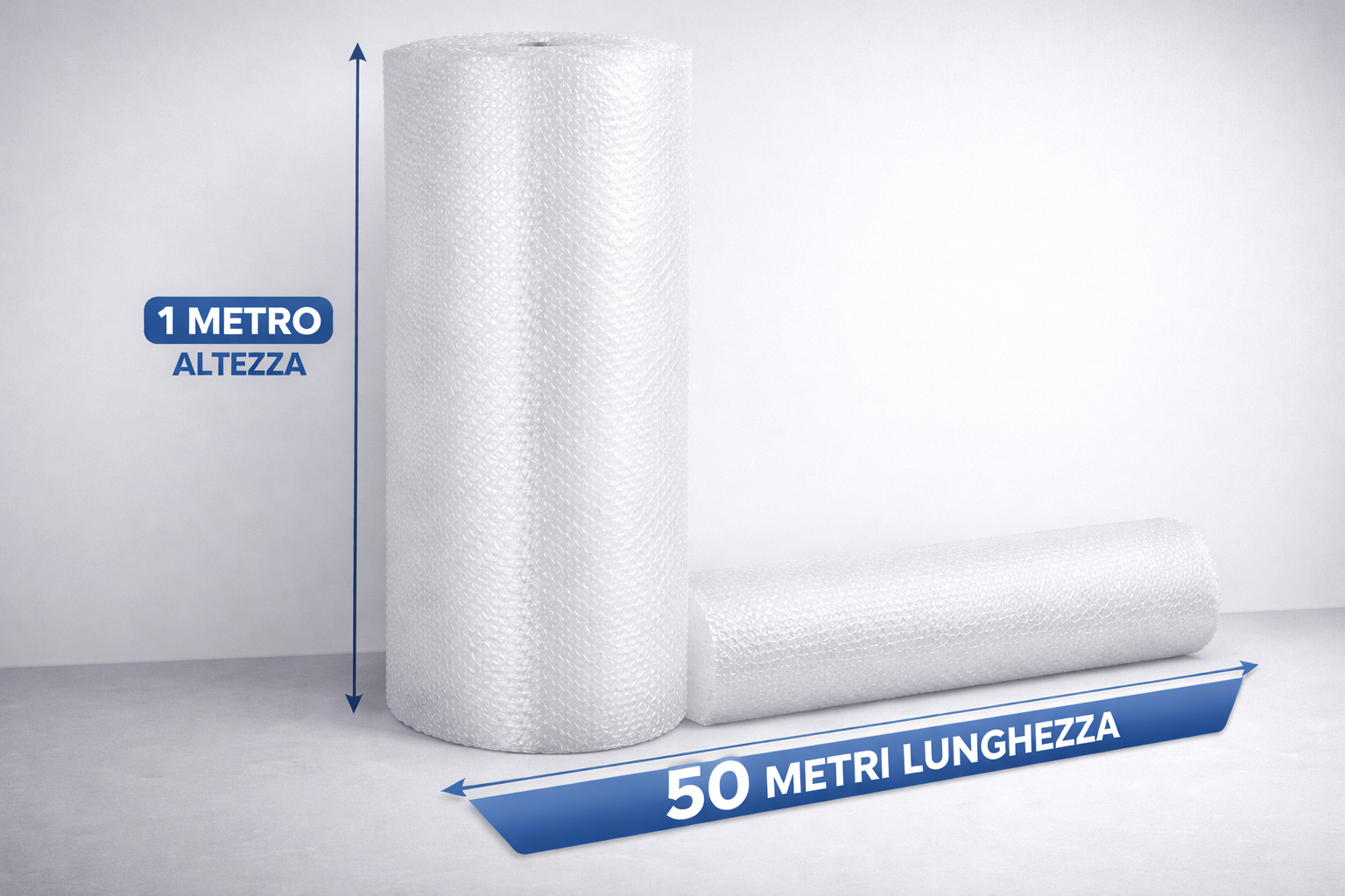 Airfilm 1x50 metri lineari - Pluriball da Imballaggio e Protezione - Traslochi E-Commerce Stoccaggio