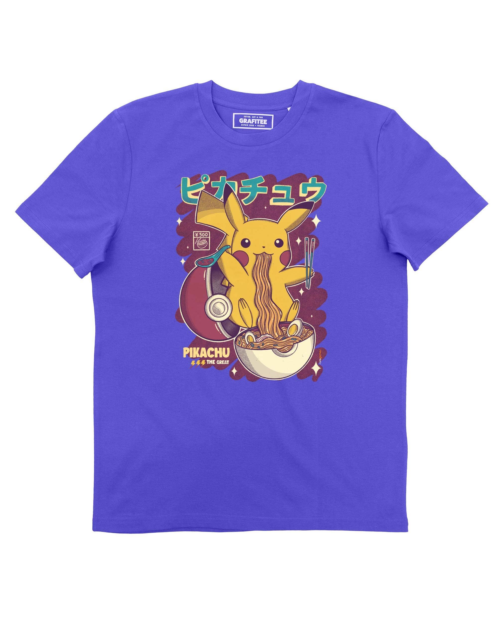 T-shirt Pikachu Ramen - Maglietta grafica Pokémon con ramen