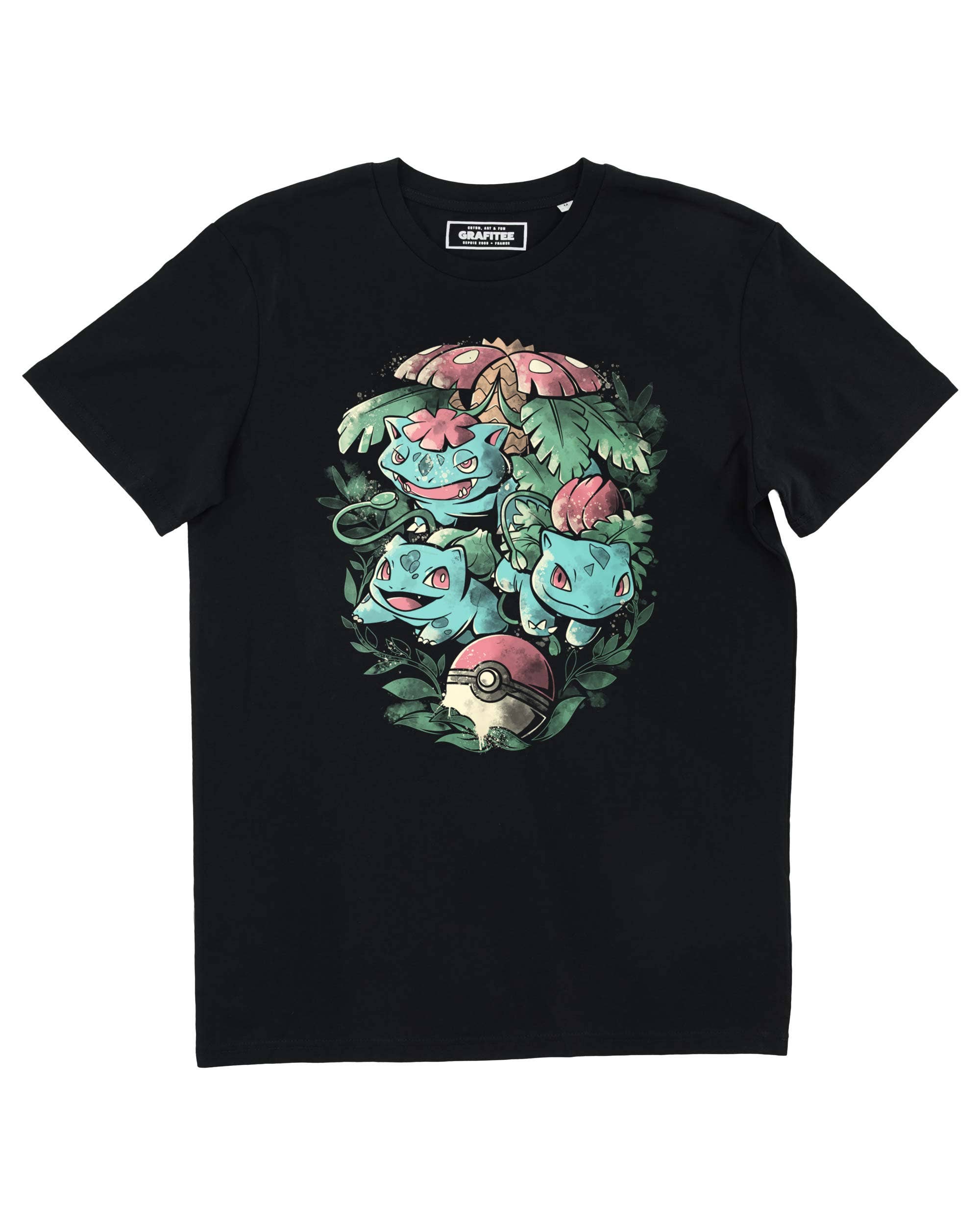 T-shirt grass evolution nero 100% cotone biologico