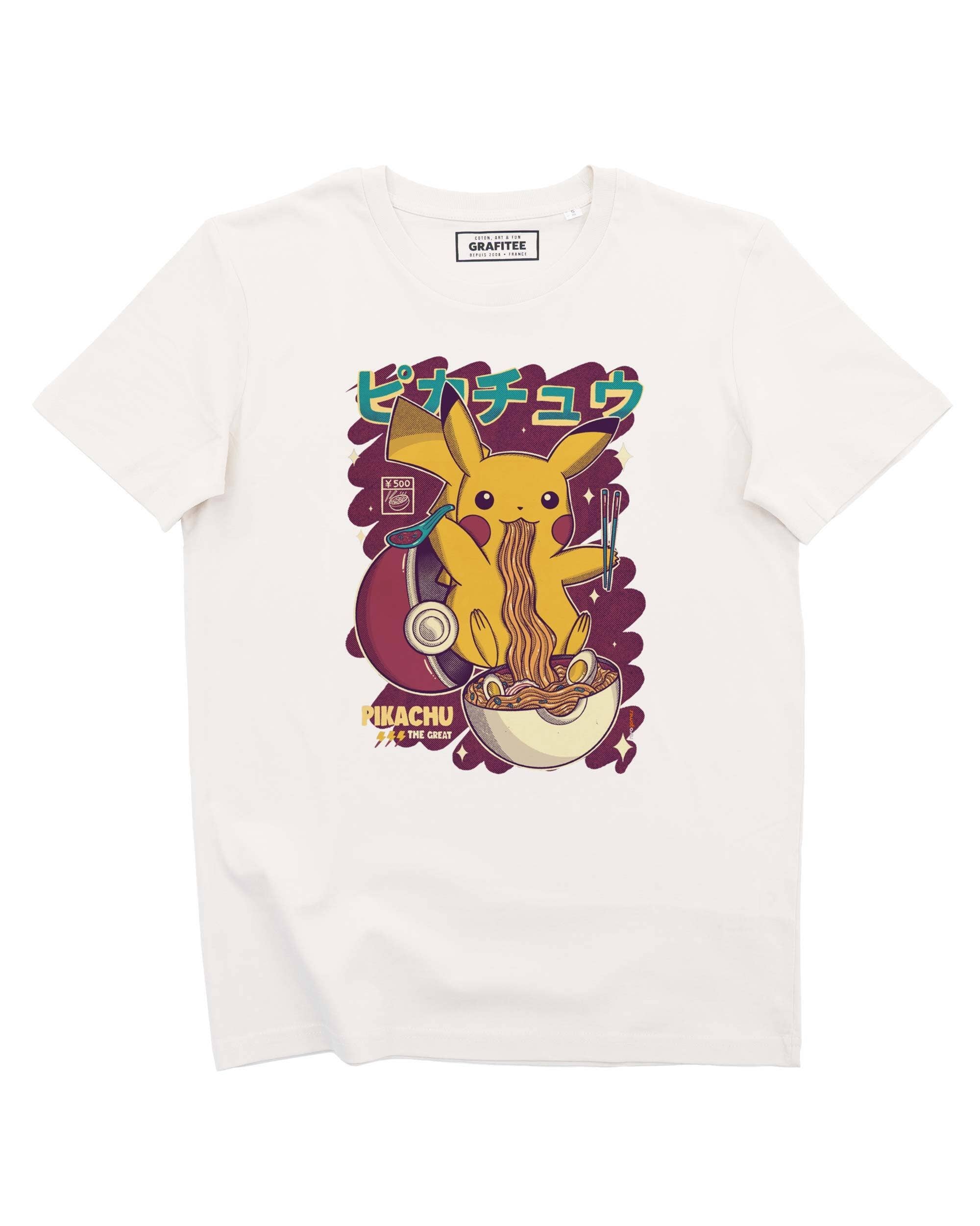 T-shirt Pikachu Ramen - Maglietta grafica Pokémon con ramen