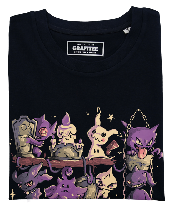 T-shirt ghost shelf nero 100% cotone biologico