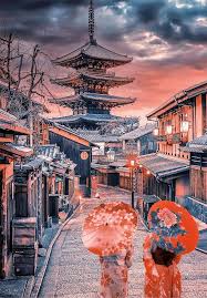 Puzzle Clementoni - Abend in Kyoto 500 Teile