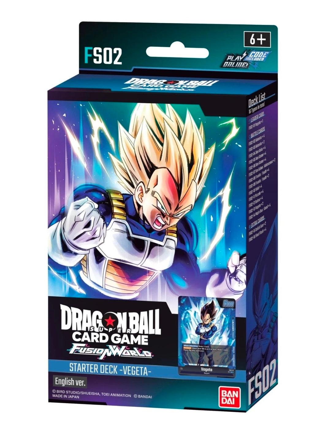 FS02 - Dragon Ball Fusion World - Deck de démarrage Vegeta - ENG