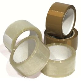Nastro Adesivo per Pacchi 50 mm x 132 m – Trasparente o Marrone Avana