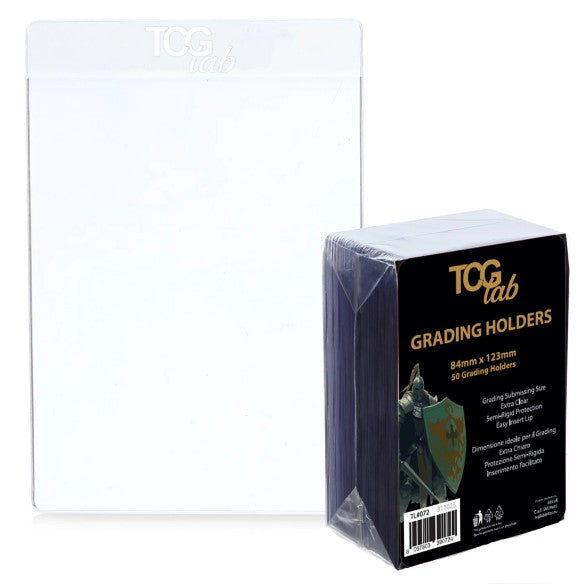 TCGLAB Grading Holders 84x123mm 50pz Semi-Rigid Extra Clear - PSA BGS