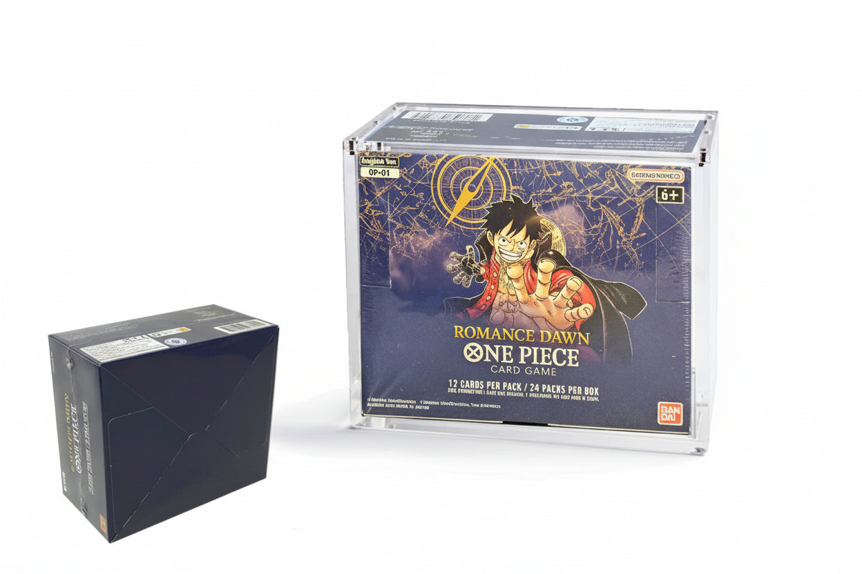 Boîte de boosters OP1 - Fond blanc ou bleu - Étui de protection magnétique haut de gamme - TCGLab