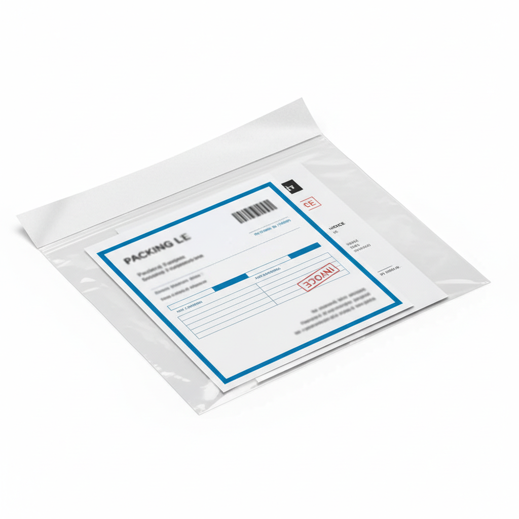 10 Buste Porta Documenti Autoadesive Trasparenti per Spedizioni-DDT-Etichette-ECommerce